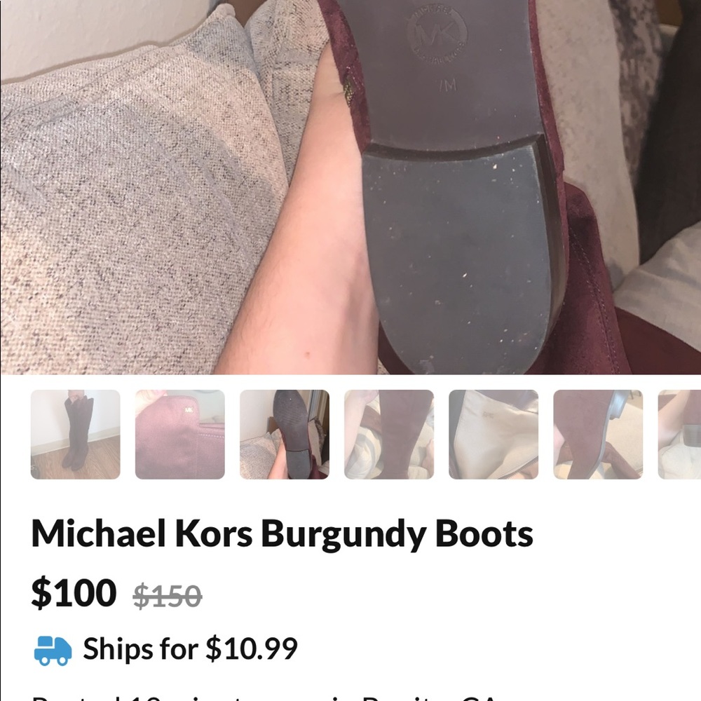 Michael kors burgundy boots - Picture 5 of 8